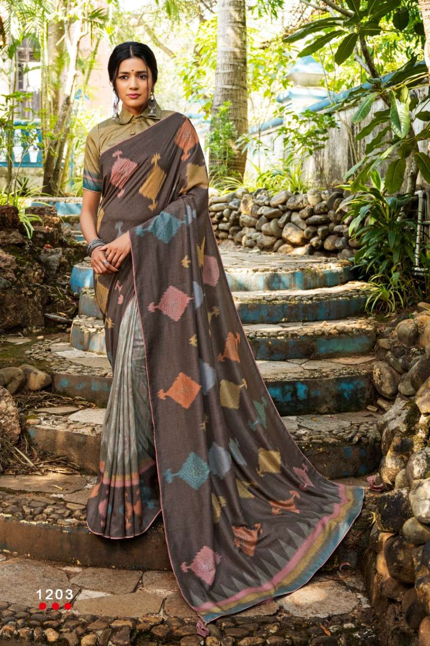 PURE MAGIC BY ANGARIKA 1201 TO 1207 SERIES INDIAN TRADITIONAL WEAR COLLECTION BEAUTIFUL STYLISH FANCY COLORFUL PARTY WEAR & OCCASIONAL WEAR BOBBY SILK SAREES AT WHOLESALE PRICE