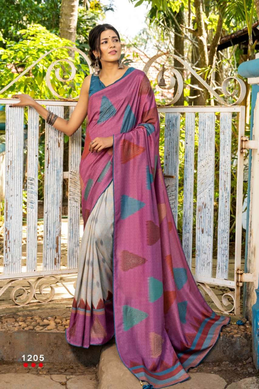 PURE MAGIC BY ANGARIKA 1201 TO 1207 SERIES INDIAN TRADITIONAL WEAR COLLECTION BEAUTIFUL STYLISH FANCY COLORFUL PARTY WEAR & OCCASIONAL WEAR BOBBY SILK SAREES AT WHOLESALE PRICE