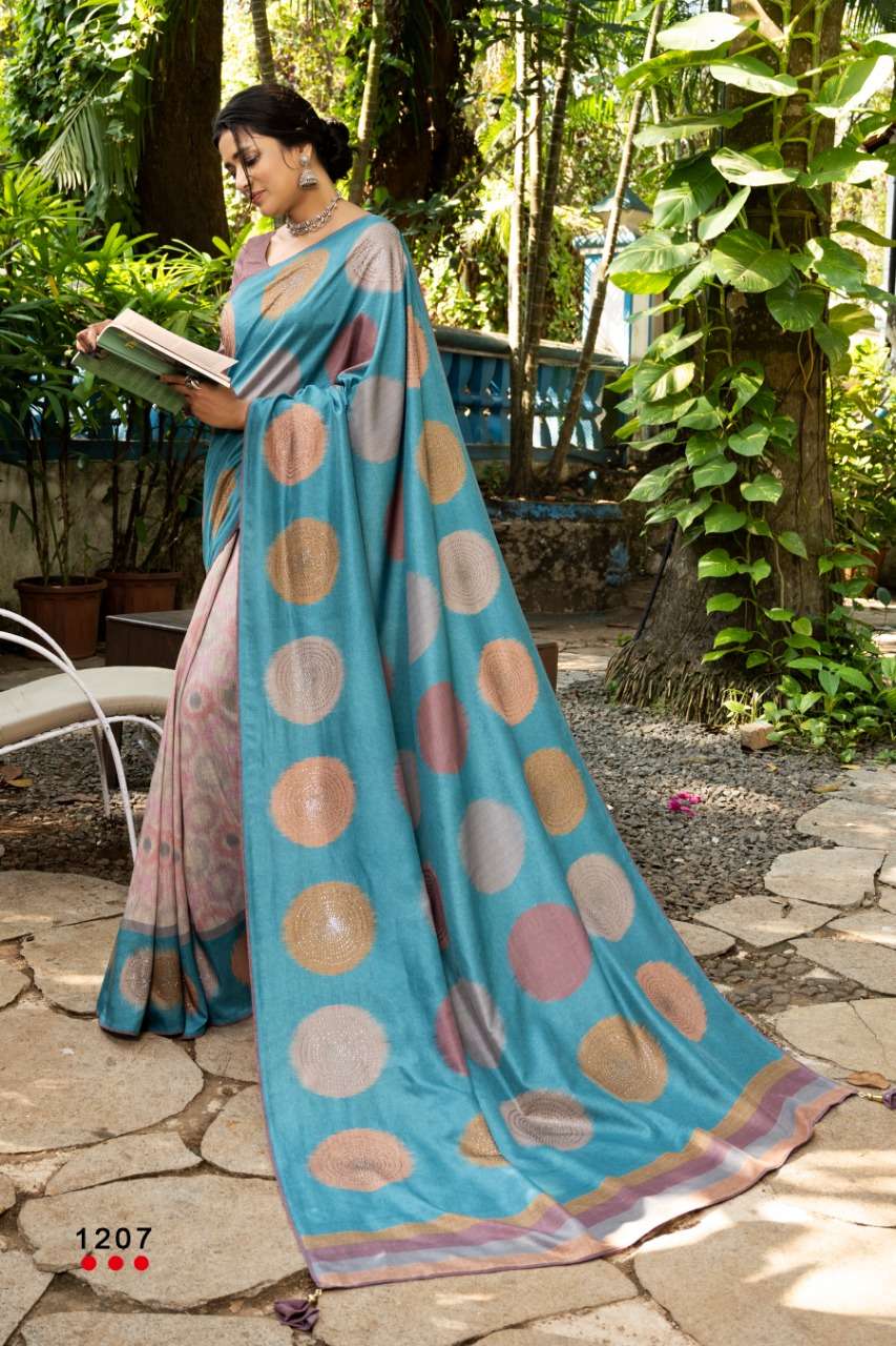 PURE MAGIC BY ANGARIKA 1201 TO 1207 SERIES INDIAN TRADITIONAL WEAR COLLECTION BEAUTIFUL STYLISH FANCY COLORFUL PARTY WEAR & OCCASIONAL WEAR BOBBY SILK SAREES AT WHOLESALE PRICE