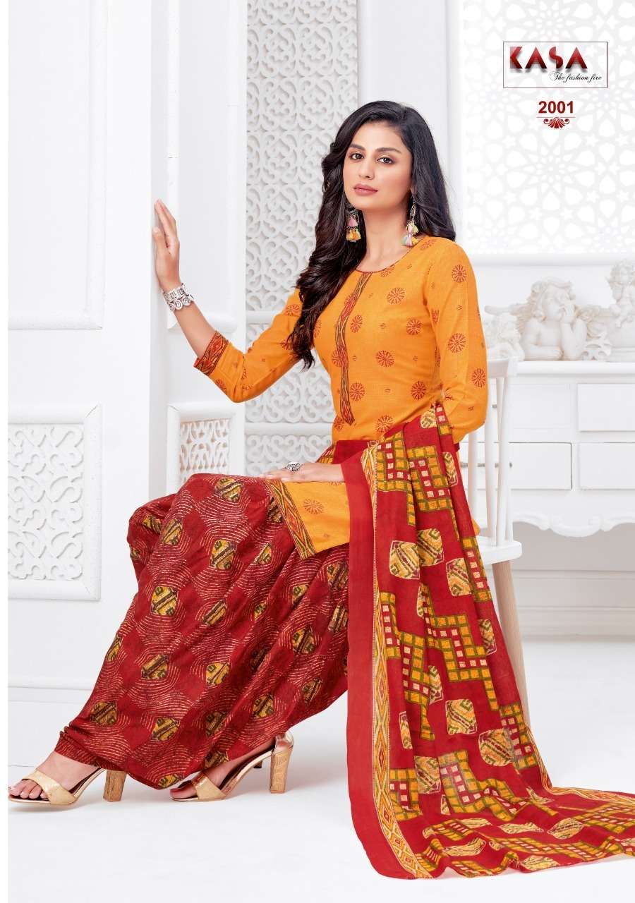 SAIRA VOL-2 BY KASA 2001 TO 2010 SERIES BEAUTIFUL SUITS COLORFUL STYLISH FANCY CASUAL WEAR & ETHNIC WEAR BUTTER COTTON PRINT DRESSES AT WHOLESALE PRICE