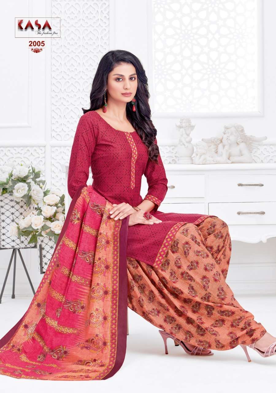 SAIRA VOL-2 BY KASA 2001 TO 2010 SERIES BEAUTIFUL SUITS COLORFUL STYLISH FANCY CASUAL WEAR & ETHNIC WEAR BUTTER COTTON PRINT DRESSES AT WHOLESALE PRICE
