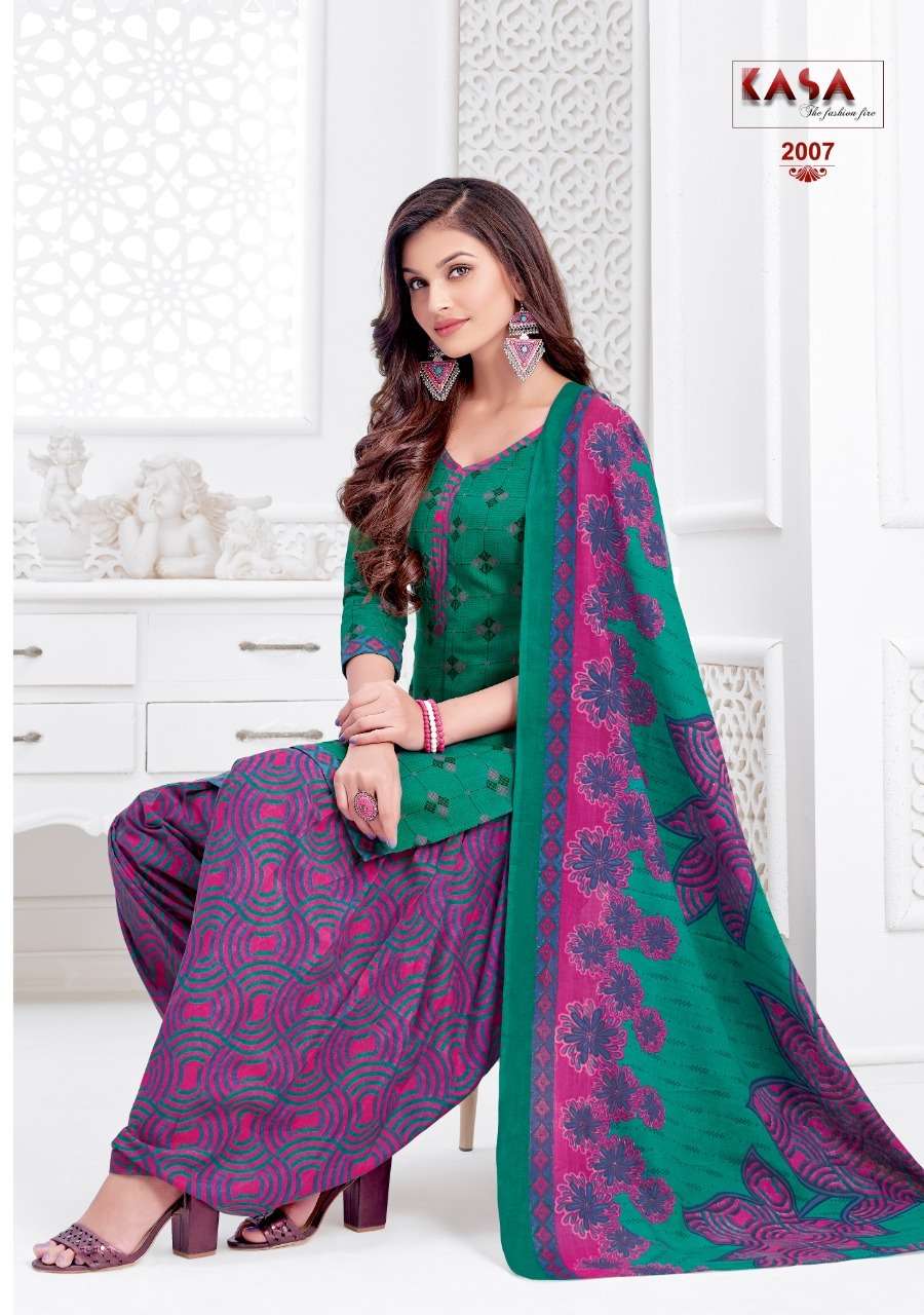 SAIRA VOL-2 BY KASA 2001 TO 2010 SERIES BEAUTIFUL SUITS COLORFUL STYLISH FANCY CASUAL WEAR & ETHNIC WEAR BUTTER COTTON PRINT DRESSES AT WHOLESALE PRICE
