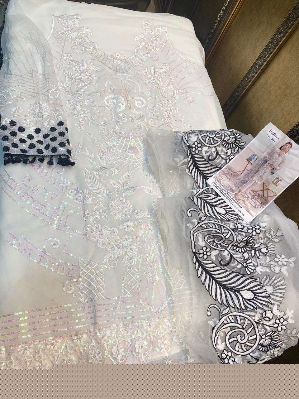 AFROZEH BY KHAYYIRA BEAUTIFUL STYLISH PAKISATNI SUITS FANCY COLORFUL CASUAL WEAR & ETHNIC WEAR & READY TO WEAR HEAVY FAUX GEORGETTE/BUTTERFLY NET WITH EMBROIDERY DRESSES AT WHOLESALE PRICE