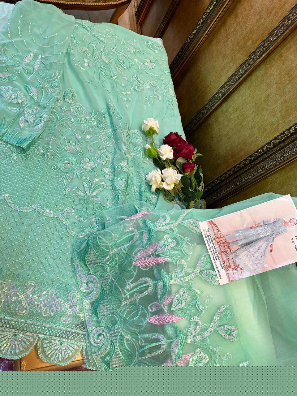 AFROZEH BY KHAYYIRA BEAUTIFUL STYLISH PAKISATNI SUITS FANCY COLORFUL CASUAL WEAR & ETHNIC WEAR & READY TO WEAR HEAVY FAUX GEORGETTE/BUTTERFLY NET WITH EMBROIDERY DRESSES AT WHOLESALE PRICE