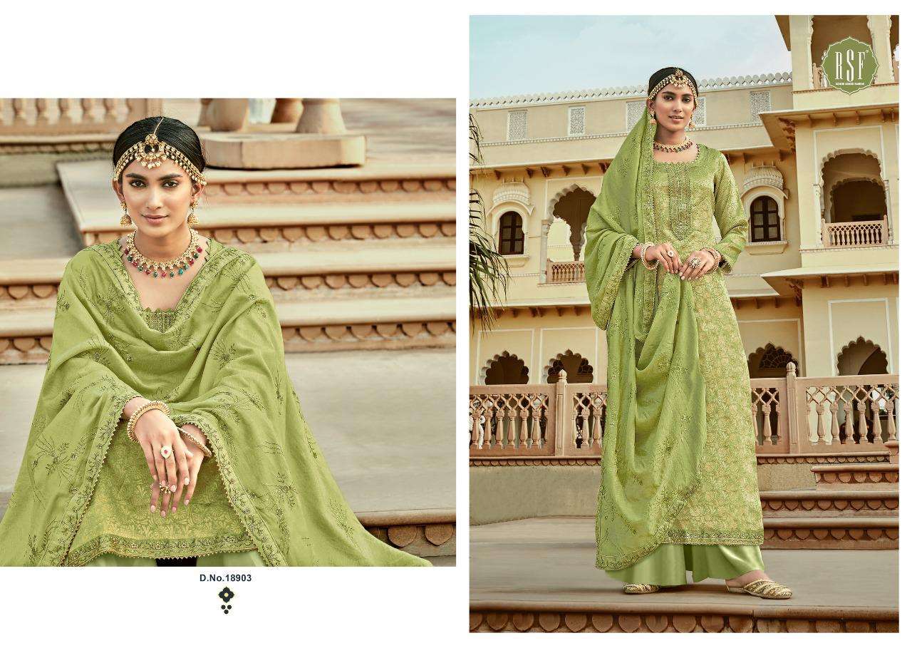 SWAG VOL-7 BY RIDDHI SIDDHI FASHION 18901 TO 18906 SERIES BEAUTIFUL STYLISH SHARARA SUITS FANCY COLORFUL CASUAL WEAR & ETHNIC WEAR & READY TO WEAR PURE SILK JACQAURD EMBROIDERED DRESSES AT WHOLESALE PRICE