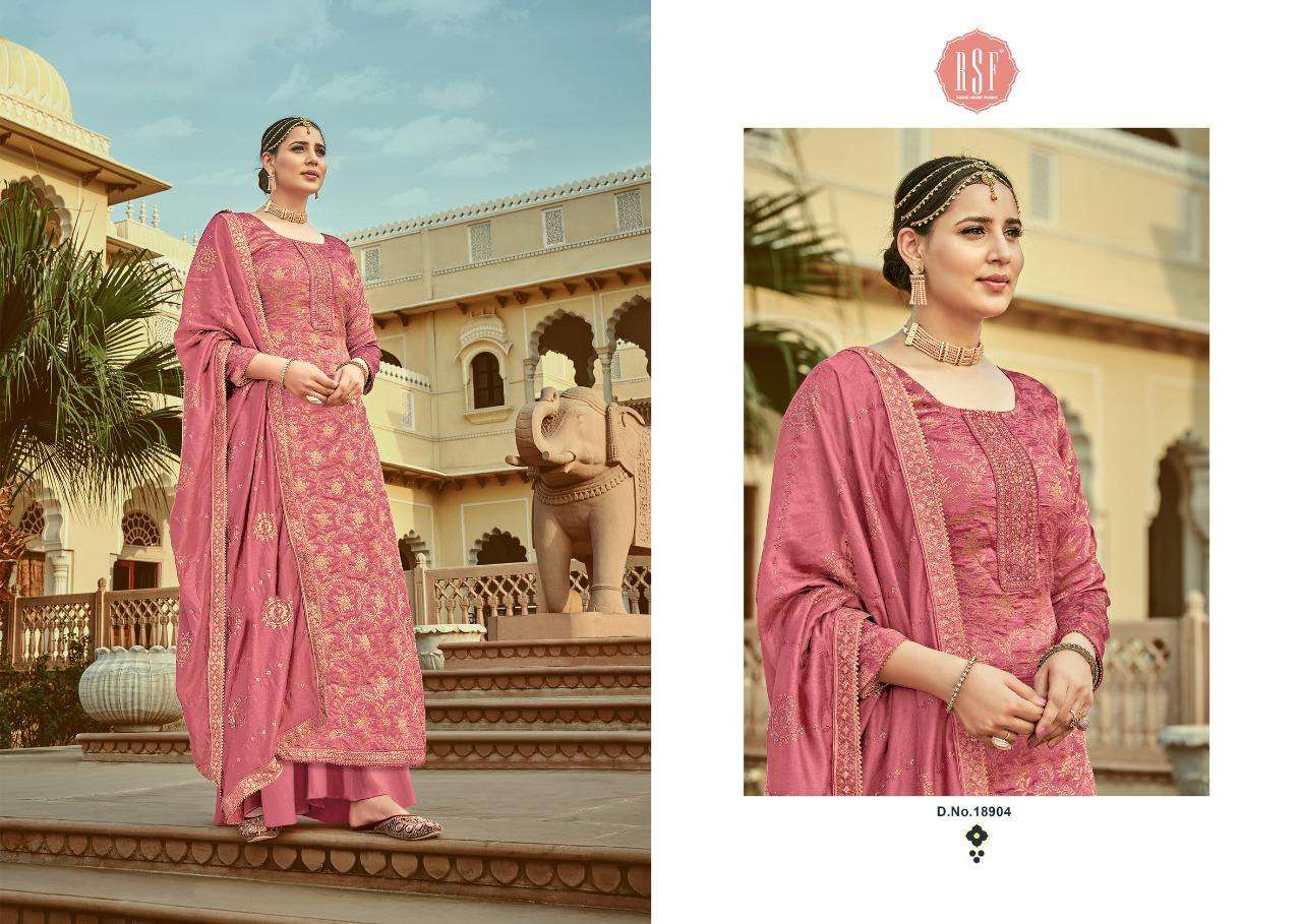 SWAG VOL-7 BY RIDDHI SIDDHI FASHION 18901 TO 18906 SERIES BEAUTIFUL STYLISH SHARARA SUITS FANCY COLORFUL CASUAL WEAR & ETHNIC WEAR & READY TO WEAR PURE SILK JACQAURD EMBROIDERED DRESSES AT WHOLESALE PRICE