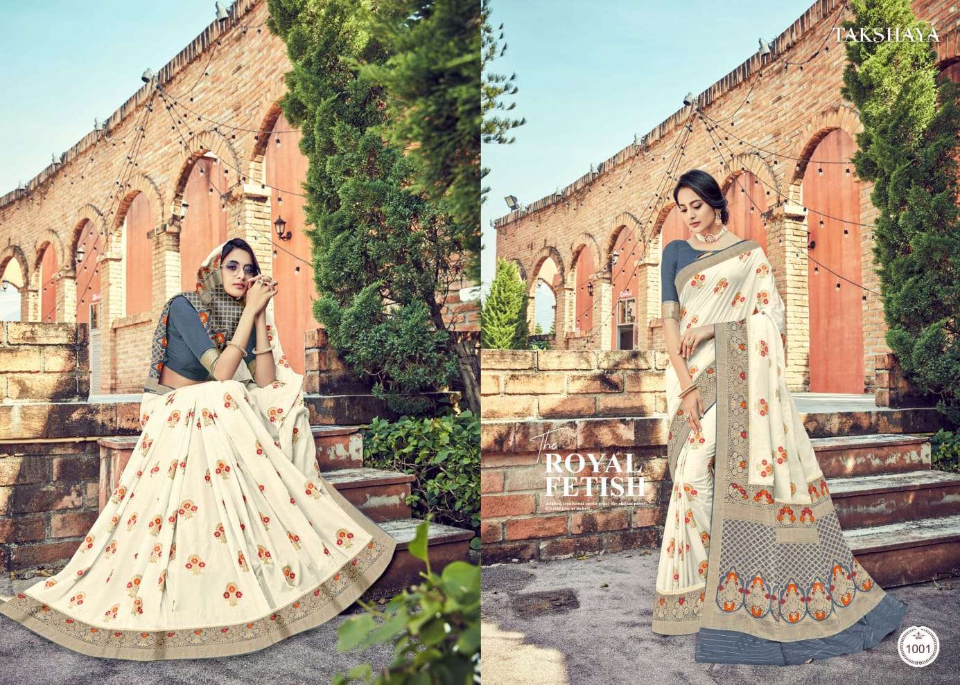 AALOKI BY TAKSHAYA 1001 TO 1006 SERIES INDIAN TRADITIONAL WEAR COLLECTION BEAUTIFUL STYLISH FANCY COLORFUL PARTY WEAR & OCCASIONAL WEAR SILK SAREES AT WHOLESALE PRICE