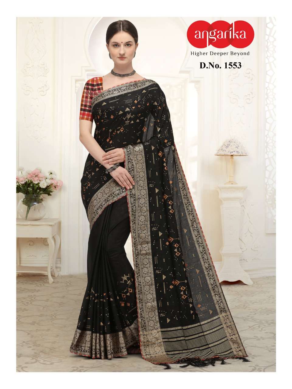 SARAA BY ANGARIKA 1551 TO 1556 SERIES INDIAN TRADITIONAL WEAR COLLECTION BEAUTIFUL STYLISH FANCY COLORFUL PARTY WEAR & OCCASIONAL WEAR ART SILK SAREES AT WHOLESALE PRICE