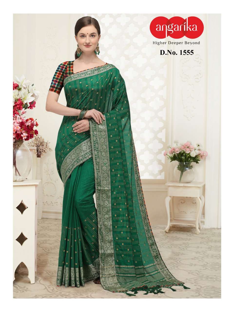 SARAA BY ANGARIKA 1551 TO 1556 SERIES INDIAN TRADITIONAL WEAR COLLECTION BEAUTIFUL STYLISH FANCY COLORFUL PARTY WEAR & OCCASIONAL WEAR ART SILK SAREES AT WHOLESALE PRICE
