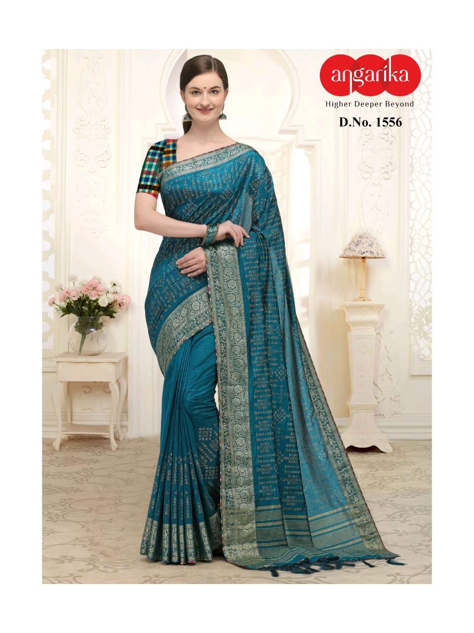 SARAA BY ANGARIKA 1551 TO 1556 SERIES INDIAN TRADITIONAL WEAR COLLECTION BEAUTIFUL STYLISH FANCY COLORFUL PARTY WEAR & OCCASIONAL WEAR ART SILK SAREES AT WHOLESALE PRICE