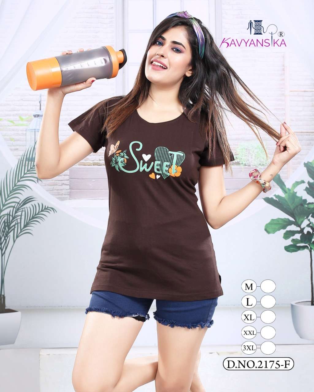 KAVYANSHIKA VOL-2175 BY KAVYANSHIKA 2175-A TO 2175-F SERIES BEAUTIFUL STYLISH COLORFUL FANCY PARTY WEAR & ETHNIC WEAR & READY TO WEAR HOSIERY COTTON TOPS AT WHOLESALE PRICE