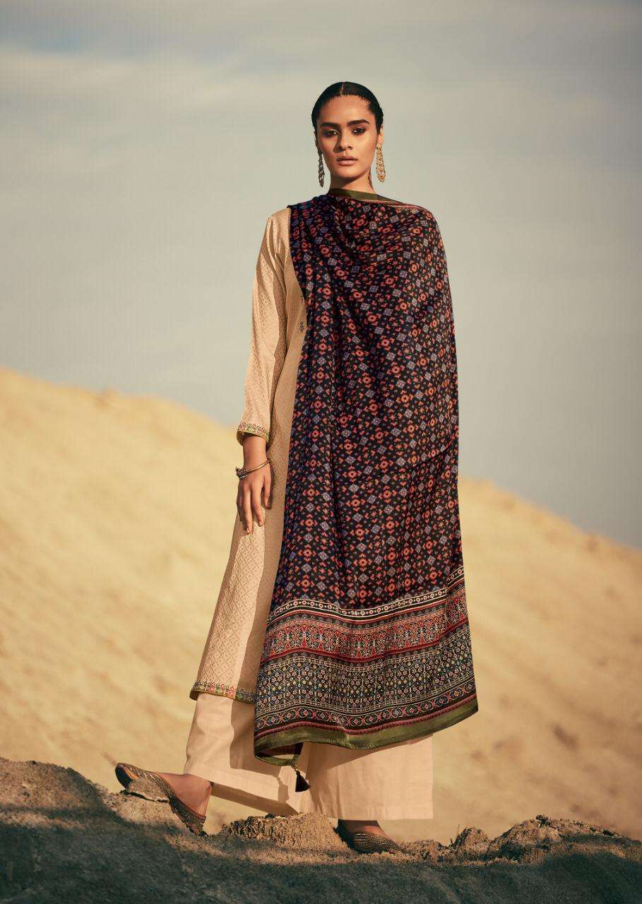 IKAT BY VARSHA FASHION 51 TO 57 SERIES BEAUTIFUL SUITS COLORFUL STYLISH FANCY CASUAL WEAR & ETHNIC WEAR TUSSAR WOVEN EMBROIDERED DRESSES AT WHOLESALE PRICE