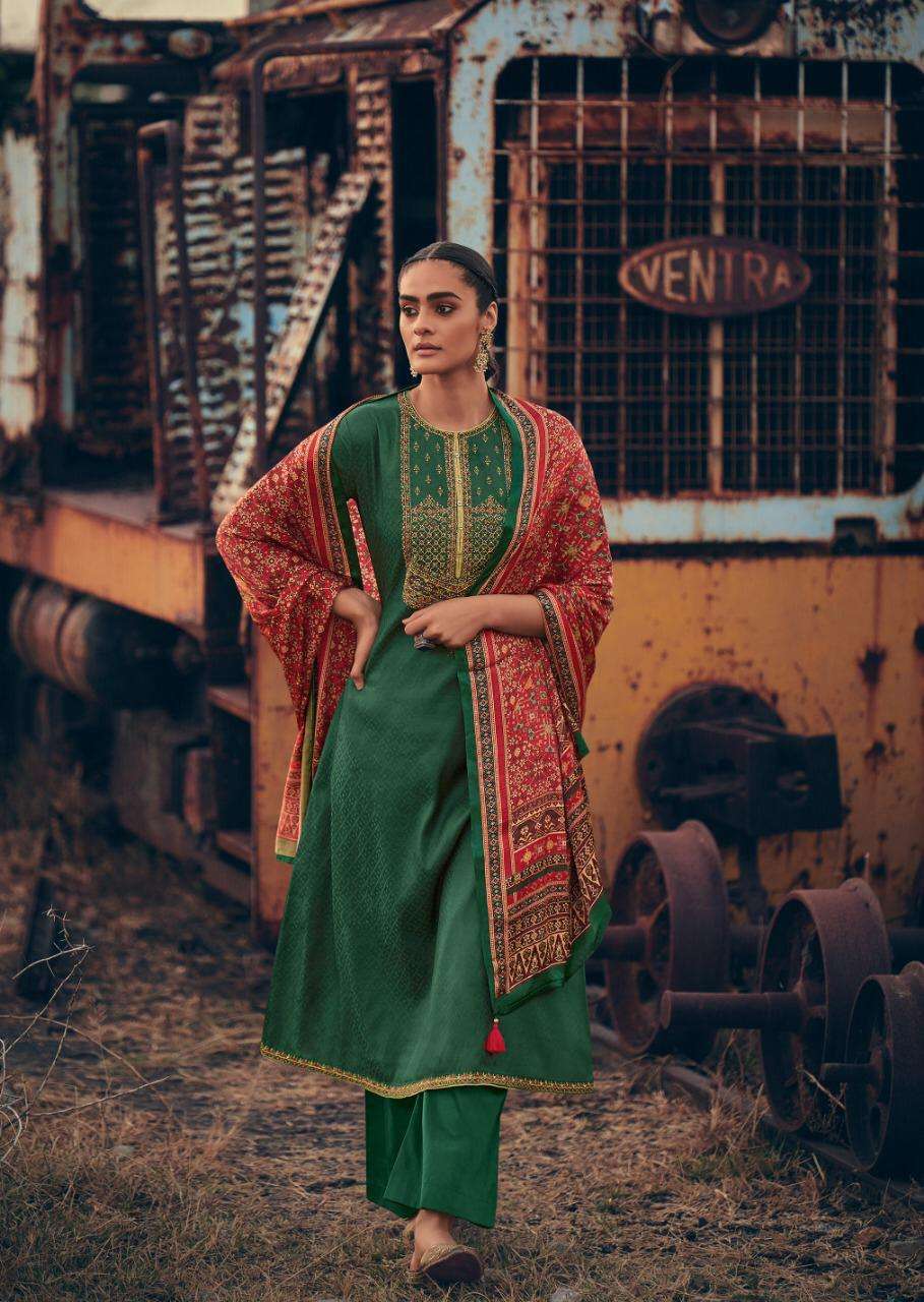 IKAT BY VARSHA FASHION 51 TO 57 SERIES BEAUTIFUL SUITS COLORFUL STYLISH FANCY CASUAL WEAR & ETHNIC WEAR TUSSAR WOVEN EMBROIDERED DRESSES AT WHOLESALE PRICE