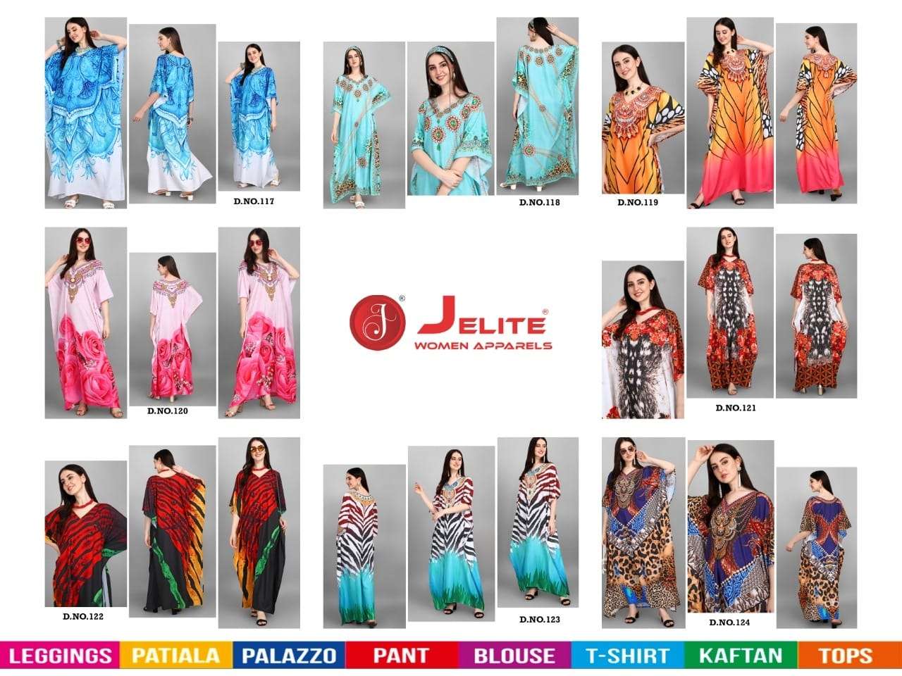 Afreen Vol-3 By Jelite 117 To 124 Series Designer Stylish Fancy Colorful Beautiful Party Wear & Ethnic Wear Collection Heavy Crepe Kaftan At Wholesale Price