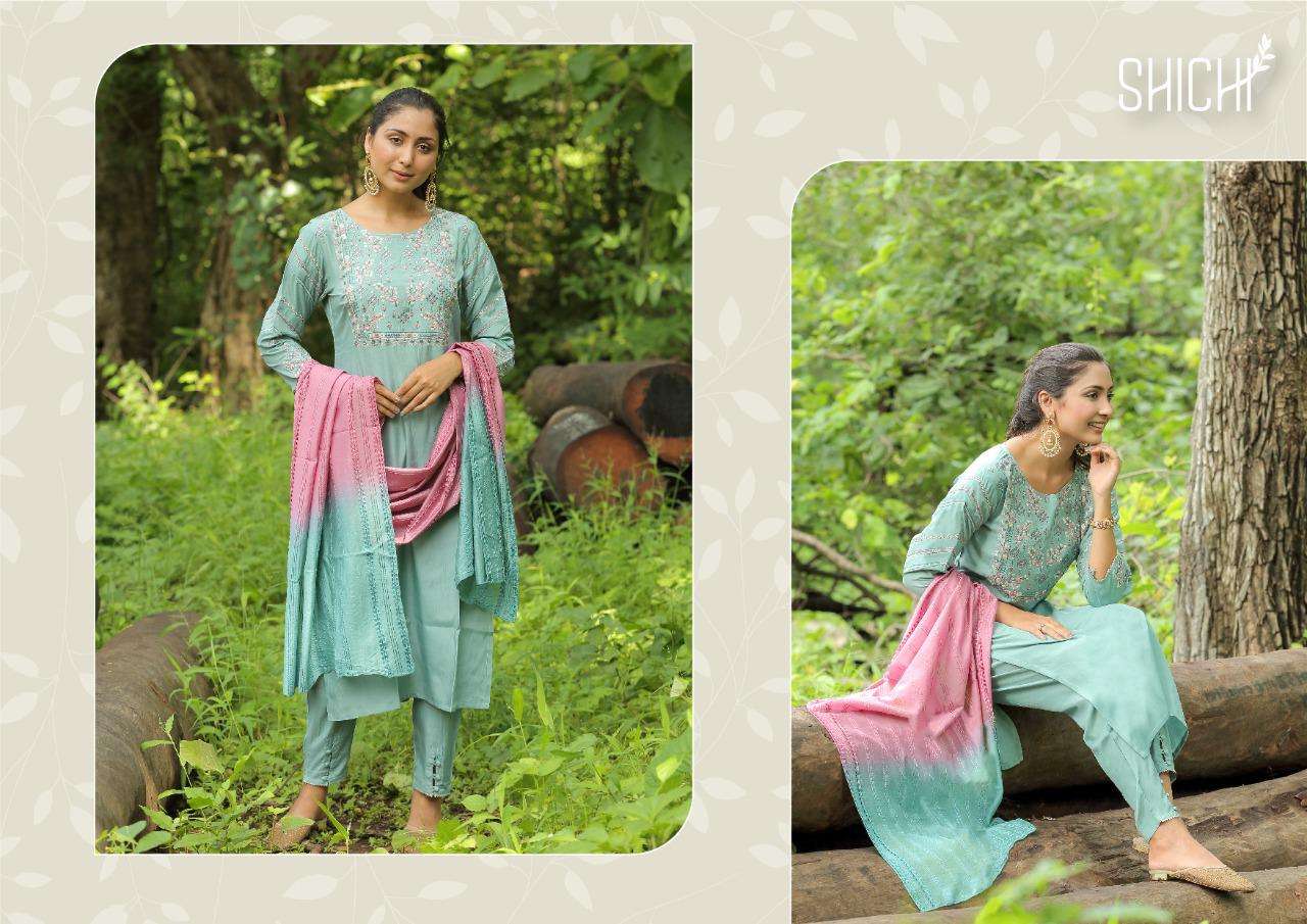 RANGPREET BY SHICHI 07 TO 12 SERIES BEAUTIFUL SUITS COLORFUL STYLISH FANCY CASUAL WEAR & ETHNIC WEAR VISCOSE SILK EMBROIDERED DRESSES AT WHOLESALE PRICE