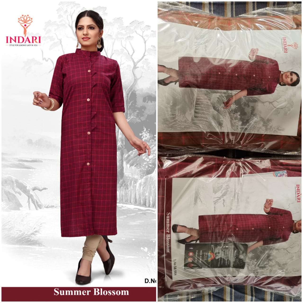 SUMMER BLOSSOM BY INDARI 1001 TO 1005 SERIES DESIGNER STYLISH FANCY COLORFUL BEAUTIFUL PARTY WEAR & ETHNIC WEAR COLLECTION HEAVY COTTON KURTIS AT WHOLESALE PRICE