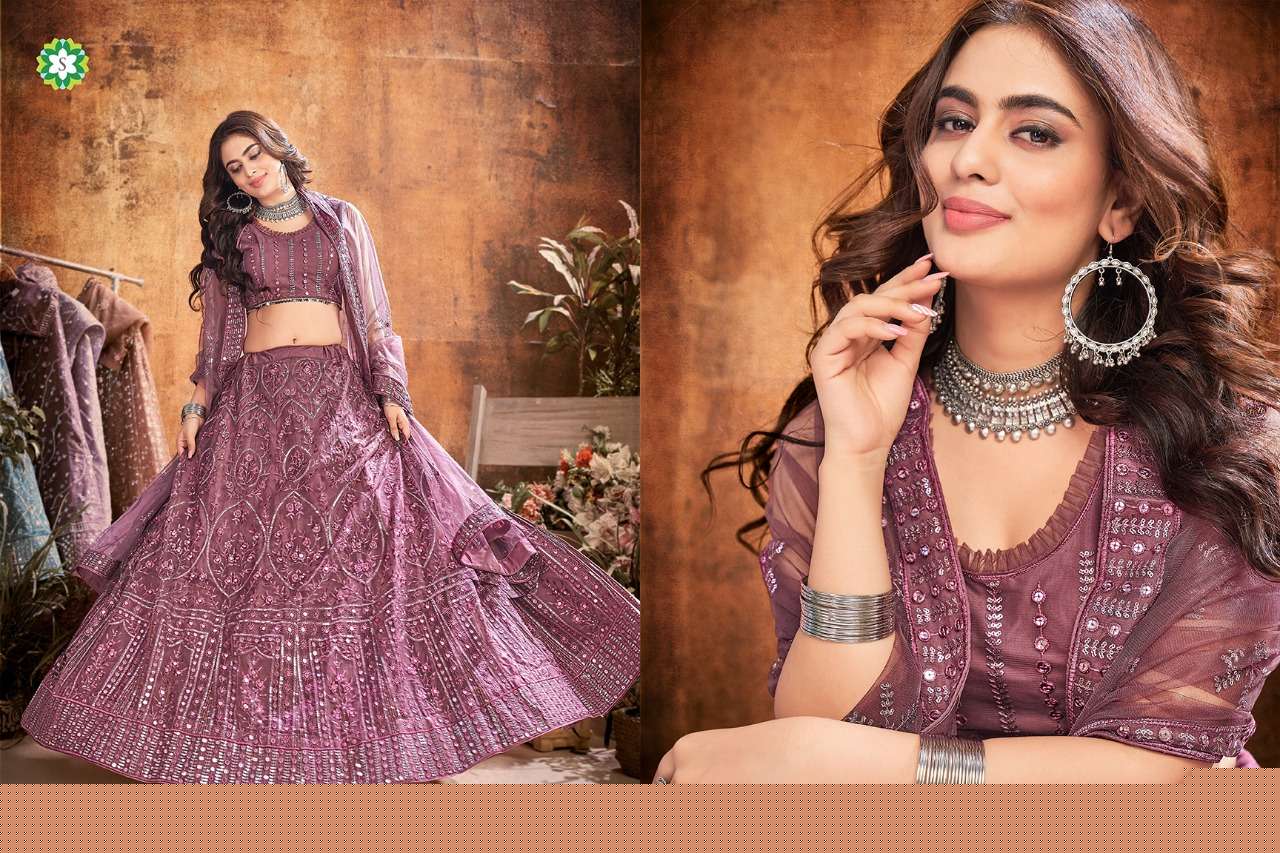 NIVA BY SHEE STAR 1080 TO 1084 SERIES BEAUTIFUL COLORFUL FANCY WEDDING COLLECTION OCCASIONAL WEAR & PARTY WEAR SOFT NET LEHENGAS AT WHOLESALE PRICE