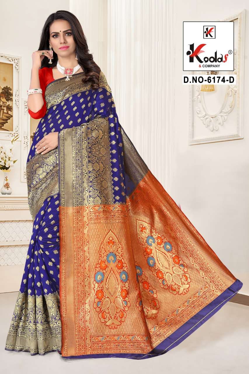 ATRANGI-6174 BY SITKA 6174-A TO 6174-F SERIES INDIAN TRADITIONAL WEAR COLLECTION BEAUTIFUL STYLISH FANCY COLORFUL PARTY WEAR & OCCASIONAL WEAR SILK SAREES AT WHOLESALE PRICE