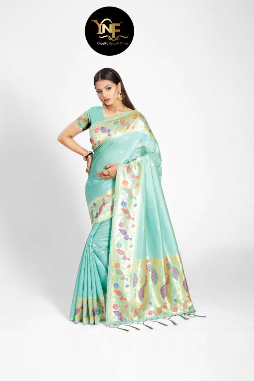 MESHIRA SILK BY YADU NANDAN FASHION 01 TO 06 SERIES INDIAN TRADITIONAL WEAR COLLECTION BEAUTIFUL STYLISH FANCY COLORFUL PARTY WEAR & OCCASIONAL WEAR ART SILK SAREES AT WHOLESALE PRICE