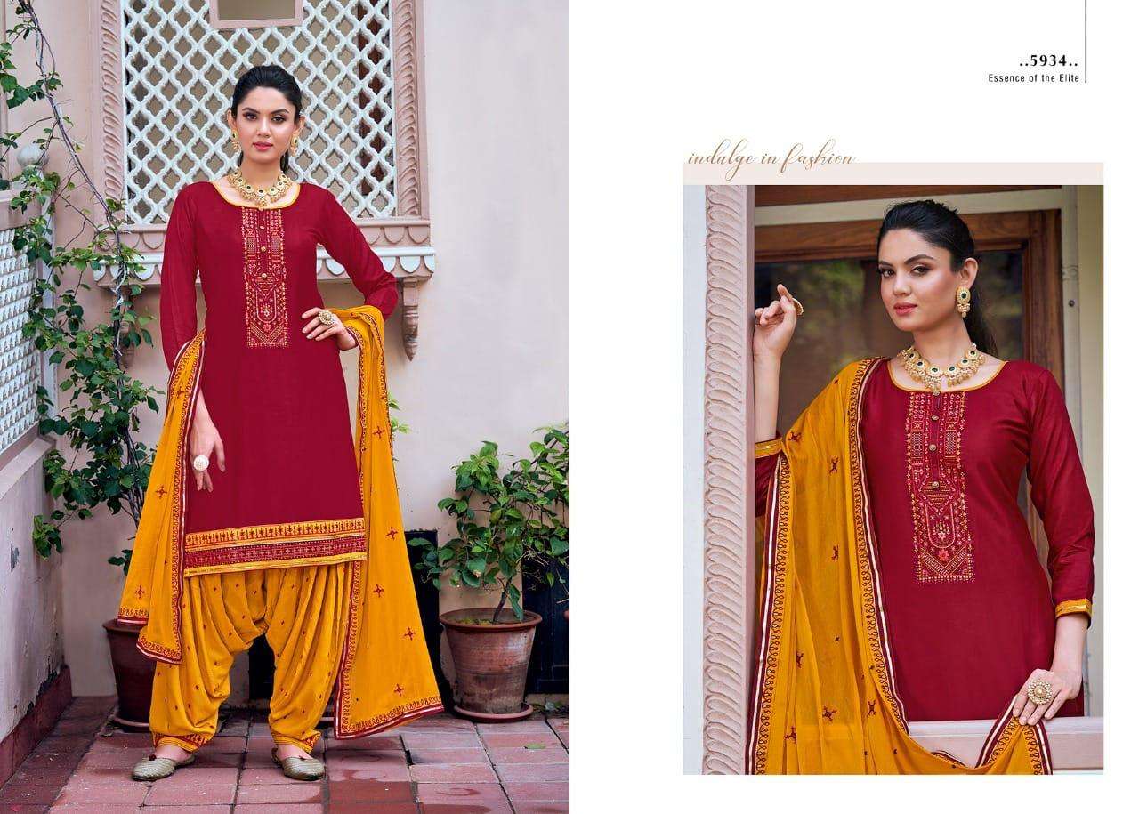 PATIALA HOUSE VOL-85 BY KESSI FABRICS 5931 TO 5938 SERIES DESIGNER SUITS STYLISH DESIGNER COLORFUL FANCY BEAUTIFUL PARTY WEAR & ETHNIC WEAR JAM SILK WITH WORK DRESSES AT WHOLESALE PRICE