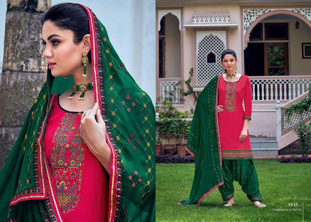 PATIALA HOUSE VOL-85 BY KESSI FABRICS 5931 TO 5938 SERIES DESIGNER SUITS STYLISH DESIGNER COLORFUL FANCY BEAUTIFUL PARTY WEAR & ETHNIC WEAR JAM SILK WITH WORK DRESSES AT WHOLESALE PRICE
