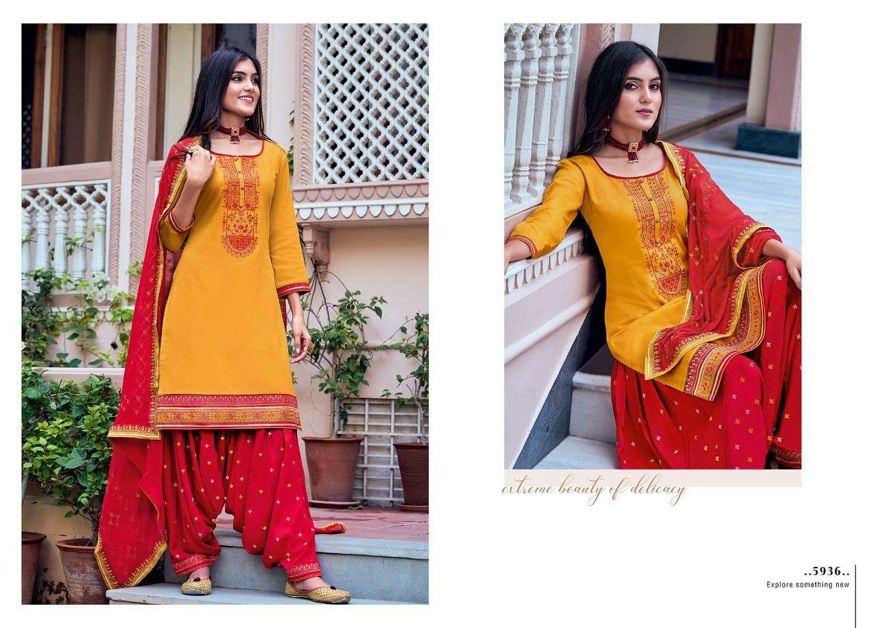 PATIALA HOUSE VOL-85 BY KESSI FABRICS 5931 TO 5938 SERIES DESIGNER SUITS STYLISH DESIGNER COLORFUL FANCY BEAUTIFUL PARTY WEAR & ETHNIC WEAR JAM SILK WITH WORK DRESSES AT WHOLESALE PRICE