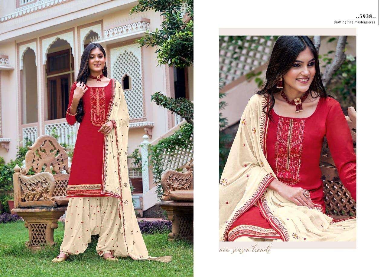 PATIALA HOUSE VOL-85 BY KESSI FABRICS 5931 TO 5938 SERIES DESIGNER SUITS STYLISH DESIGNER COLORFUL FANCY BEAUTIFUL PARTY WEAR & ETHNIC WEAR JAM SILK WITH WORK DRESSES AT WHOLESALE PRICE