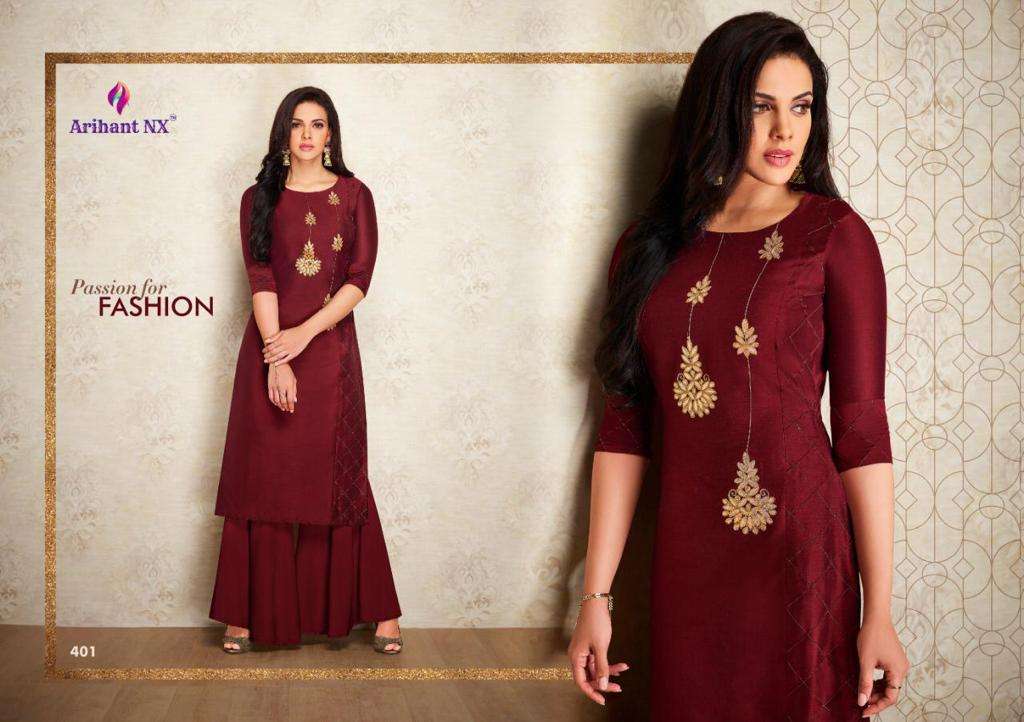 NAZZ NX BY ARIHANT NX BEAUTIFUL STYLISH FANCY COLORFUL CASUAL WEAR & ETHNIC WEAR & READY TO WEAR PURE VISCOSE SILK KURTIS AT WHOLESALE PRICE