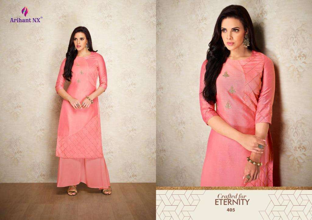 NAZZ NX BY ARIHANT NX BEAUTIFUL STYLISH FANCY COLORFUL CASUAL WEAR & ETHNIC WEAR & READY TO WEAR PURE VISCOSE SILK KURTIS AT WHOLESALE PRICE