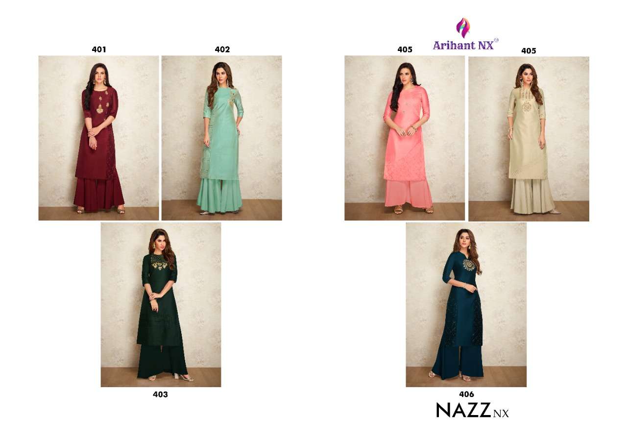 NAZZ NX BY ARIHANT NX BEAUTIFUL STYLISH FANCY COLORFUL CASUAL WEAR & ETHNIC WEAR & READY TO WEAR PURE VISCOSE SILK KURTIS AT WHOLESALE PRICE