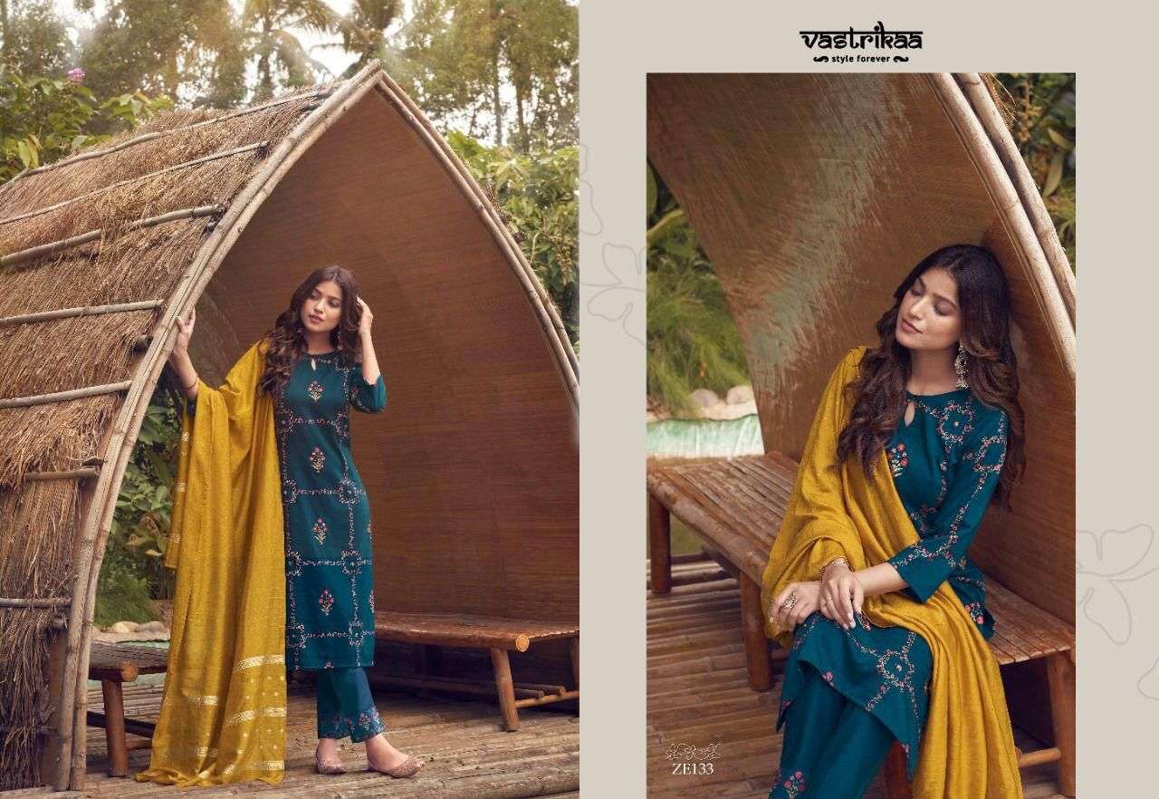 AMAIRA BY VASTRIKAA 133 TO 138 SERIES BEAUTIFUL SUITS COLORFUL STYLISH FANCY CASUAL WEAR & ETHNIC WEAR CHINNON SILK PRINT DRESSES AT WHOLESALE PRICE
