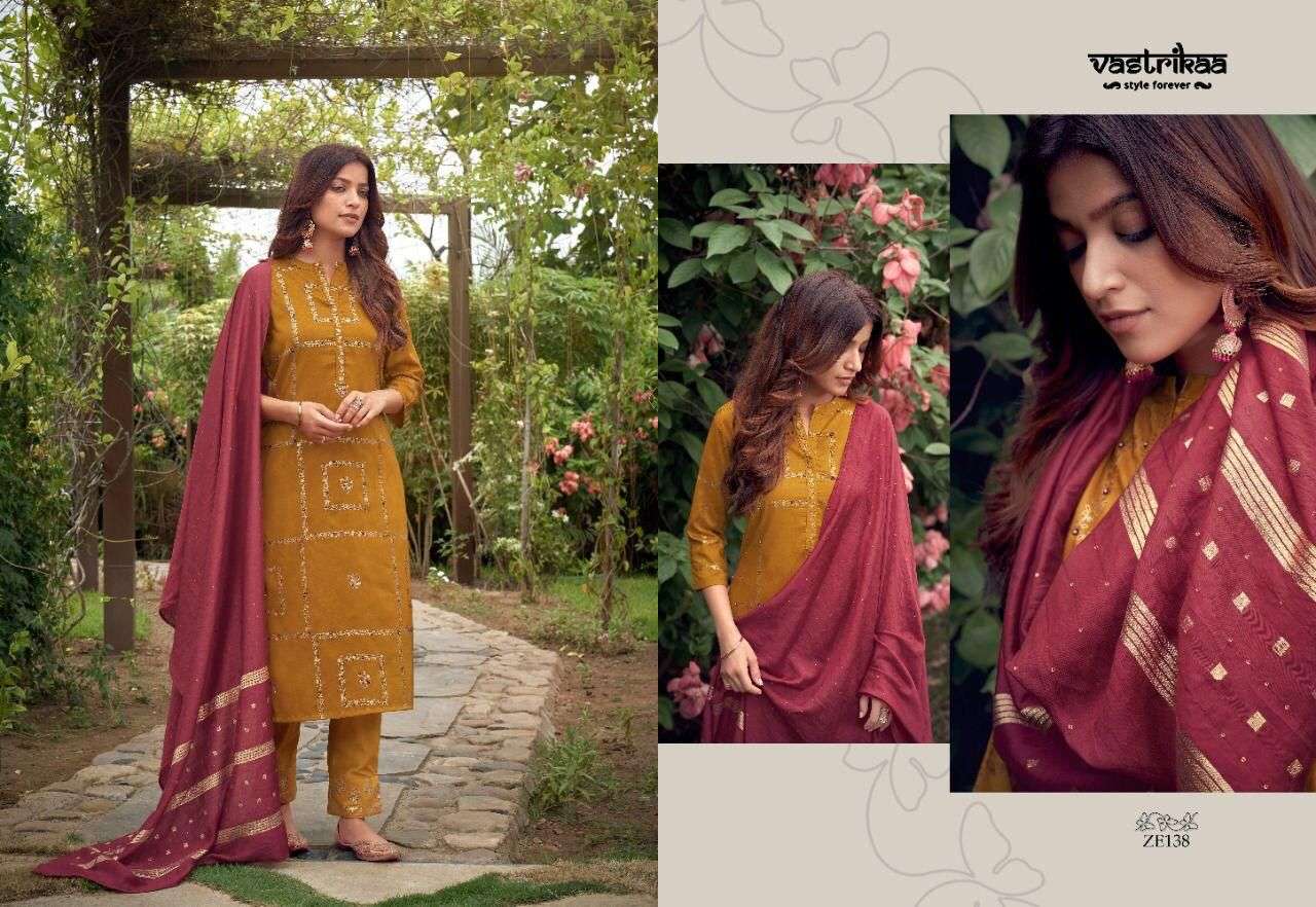 AMAIRA BY VASTRIKAA 133 TO 138 SERIES BEAUTIFUL SUITS COLORFUL STYLISH FANCY CASUAL WEAR & ETHNIC WEAR CHINNON SILK PRINT DRESSES AT WHOLESALE PRICE