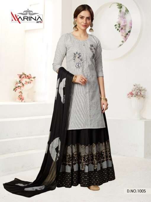 FASHION LABEL VOL-1 BY MARINA ARTS 1001 TO 1008 SERIES BEAUTIFUL SUITS COLORFUL STYLISH FANCY CASUAL WEAR & ETHNIC WEAR HEAVY HANDLOOM COTTON DRESSES AT WHOLESALE PRICE