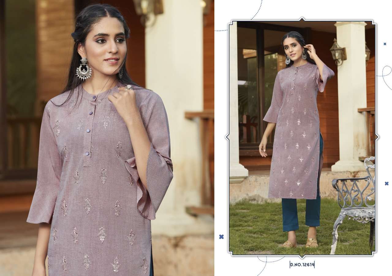 LADLEE BY KIVI 12611 TO 12616 SERIES DESIGNER STYLISH FANCY COLORFUL BEAUTIFUL PARTY WEAR & ETHNIC WEAR COLLECTION RAYON EMBROIDERY KURTIS AT WHOLESALE PRICE
