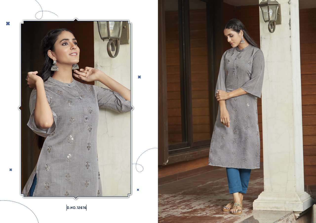 LADLEE BY KIVI 12611 TO 12616 SERIES DESIGNER STYLISH FANCY COLORFUL BEAUTIFUL PARTY WEAR & ETHNIC WEAR COLLECTION RAYON EMBROIDERY KURTIS AT WHOLESALE PRICE