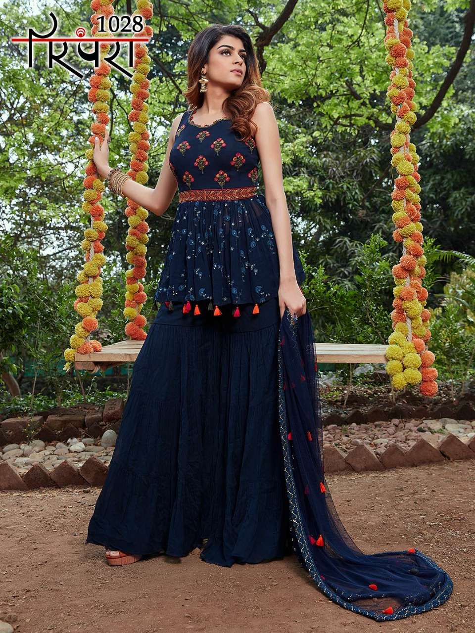PARAMPRA VOL-6 BY PARAMPRA 1025 TO 1029 SERIES DESIGNER STYLISH FANCY COLORFUL BEAUTIFUL PARTY WEAR & ETHNIC WEAR COLLECTION GEORGETTE EMBROIDERED DRESSES AT WHOLESALE PRICE