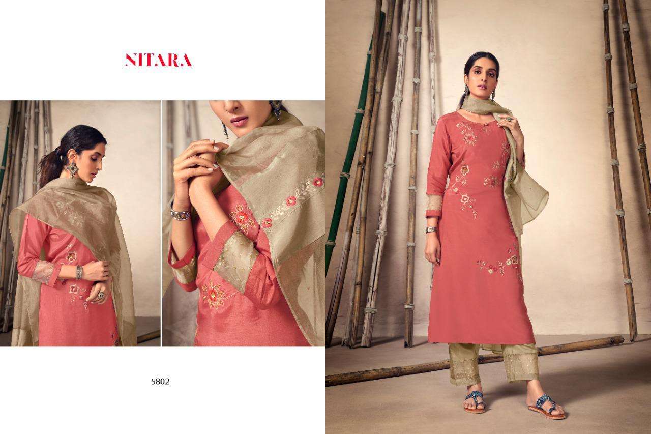 KYRA BY NITARA 5801 TO 5806 SERIES BEAUTIFUL SUITS COLORFUL STYLISH FANCY CASUAL WEAR & ETHNIC WEAR PURE VISCOSE DRESSES AT WHOLESALE PRICE