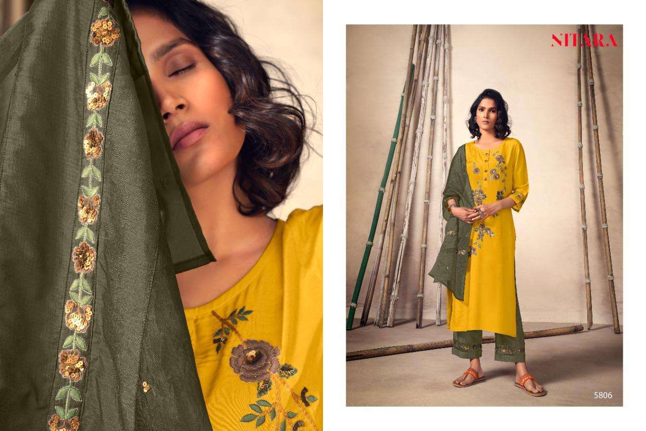 KYRA BY NITARA 5801 TO 5806 SERIES BEAUTIFUL SUITS COLORFUL STYLISH FANCY CASUAL WEAR & ETHNIC WEAR PURE VISCOSE DRESSES AT WHOLESALE PRICE