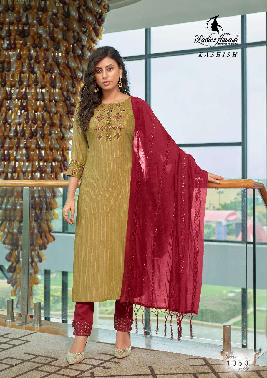 KASHISH BY LADIES FLAVOUR 1050 TO 1055 SERIES BEAUTIFUL SUITS COLORFUL STYLISH FANCY CASUAL WEAR & ETHNIC WEAR HEAVY RAYON WEAVING DRESSES AT WHOLESALE PRICE