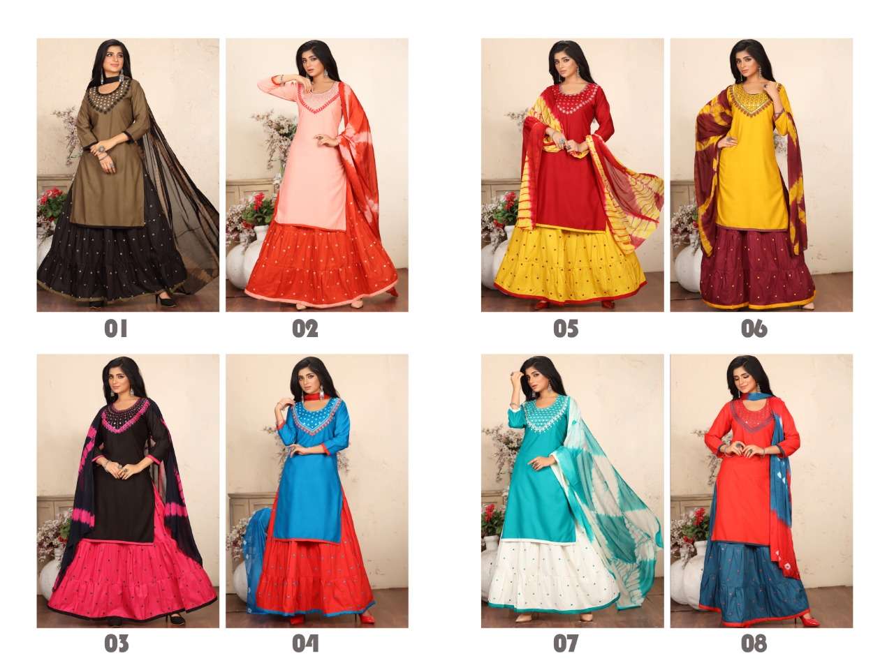 TOUCHWOOD BY MANJEERA 01 TO 08 SERIES BEAUTIFUL SUITS COLORFUL STYLISH FANCY CASUAL WEAR & ETHNIC WEAR RAYON DRESSES AT WHOLESALE PRICE