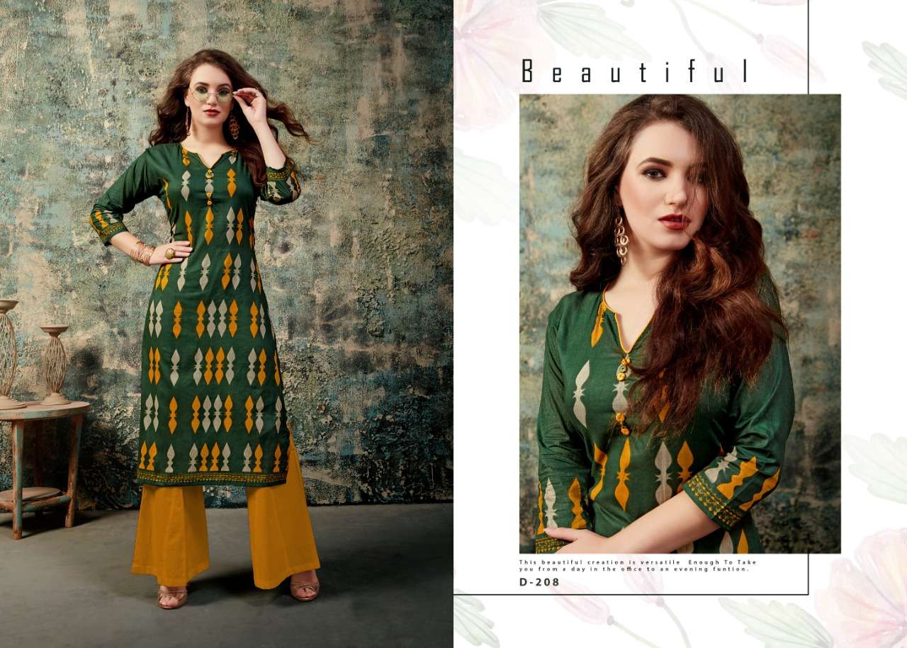SOUL VOL-2 BY VASTRA MODA 201 TO 209 SERIES DESIGNER STYLISH FANCY COLORFUL BEAUTIFUL PARTY WEAR & ETHNIC WEAR COLLECTION PREMIUM COTTON KURTIS AT WHOLESALE PRICE