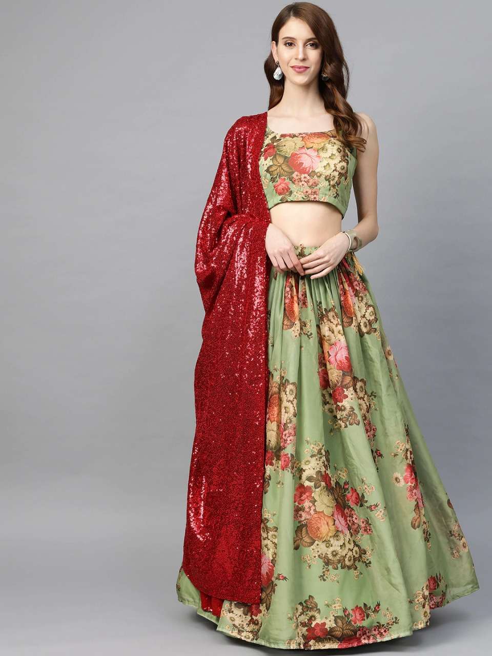 FLORAL PREMIUM BY SHEE STAR 01 TO 07 SERIES INDIAN TRADITIONAL BEAUTIFUL STYLISH DESIGNER BANARASI SILK JACQUARD EMBROIDERED PARTY WEAR PURE ORGANZA LEHENGAS AT WHOLESALE PRICE