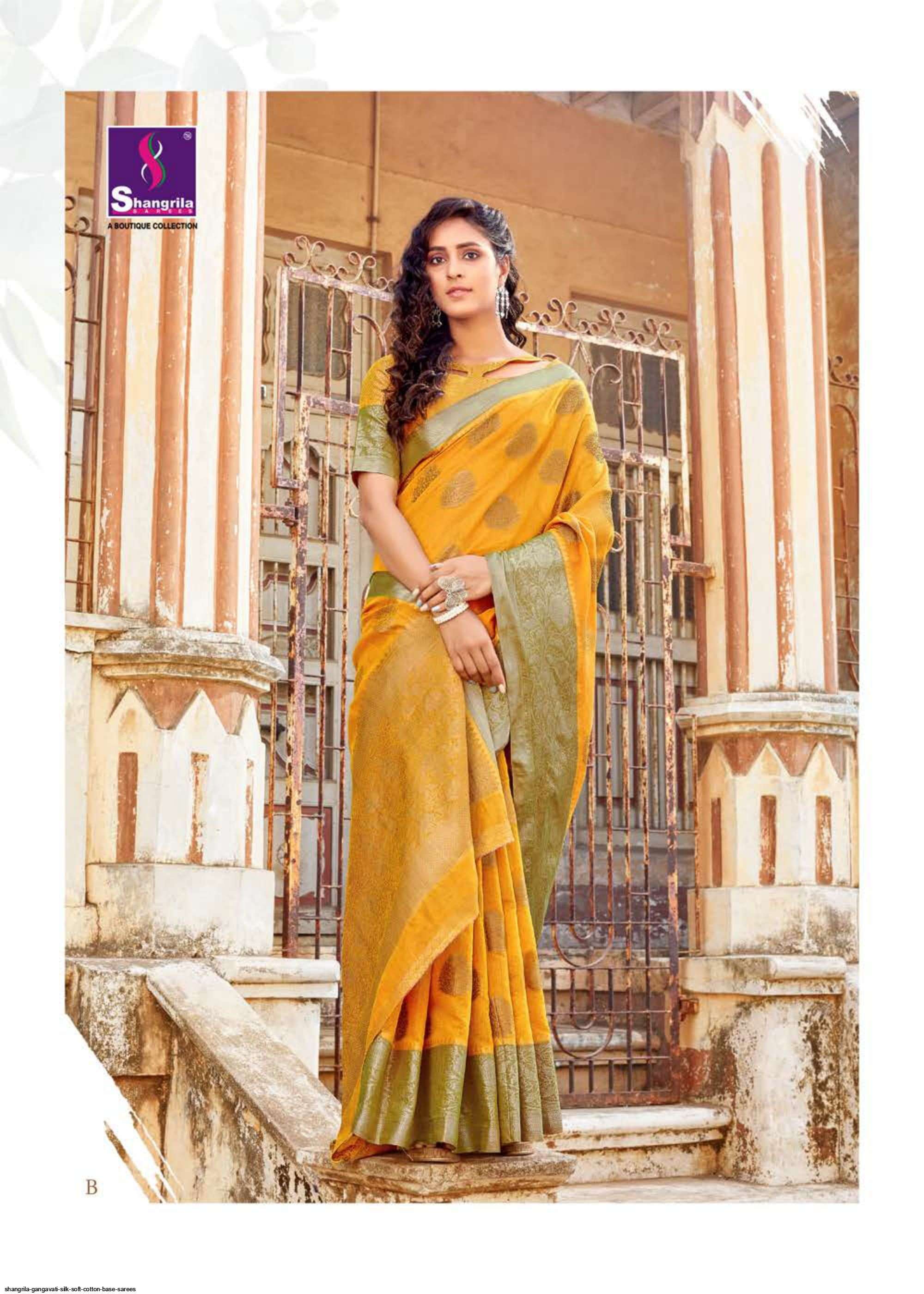 GANGAVATI SILK BY SHANGRILA A TO F SERIES INDIAN TRADITIONAL WEAR COLLECTION BEAUTIFUL STYLISH FANCY COLORFUL PARTY WEAR & OCCASIONAL WEAR SOFT COTTON SAREES AT WHOLESALE PRICE