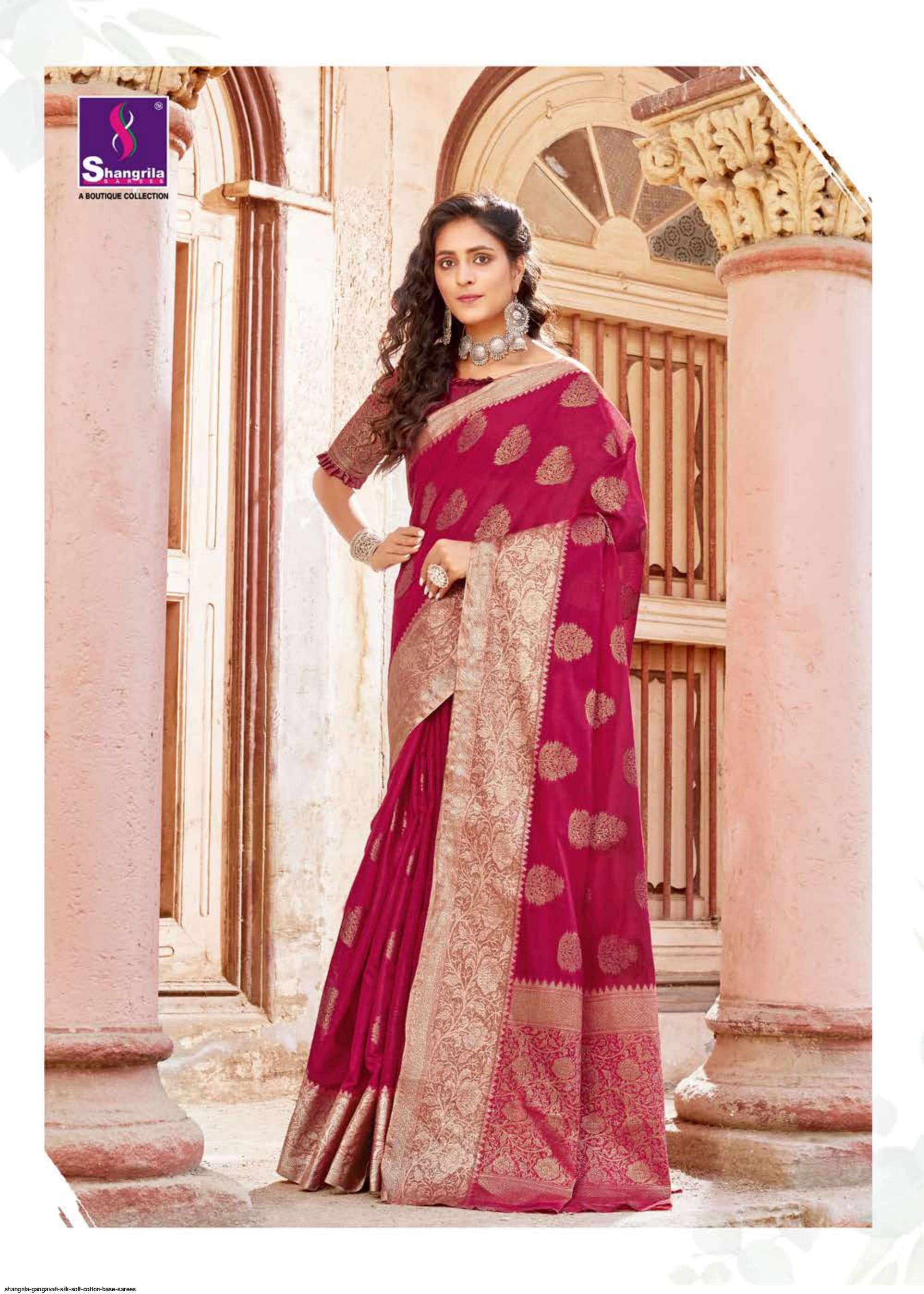 GANGAVATI SILK BY SHANGRILA A TO F SERIES INDIAN TRADITIONAL WEAR COLLECTION BEAUTIFUL STYLISH FANCY COLORFUL PARTY WEAR & OCCASIONAL WEAR SOFT COTTON SAREES AT WHOLESALE PRICE