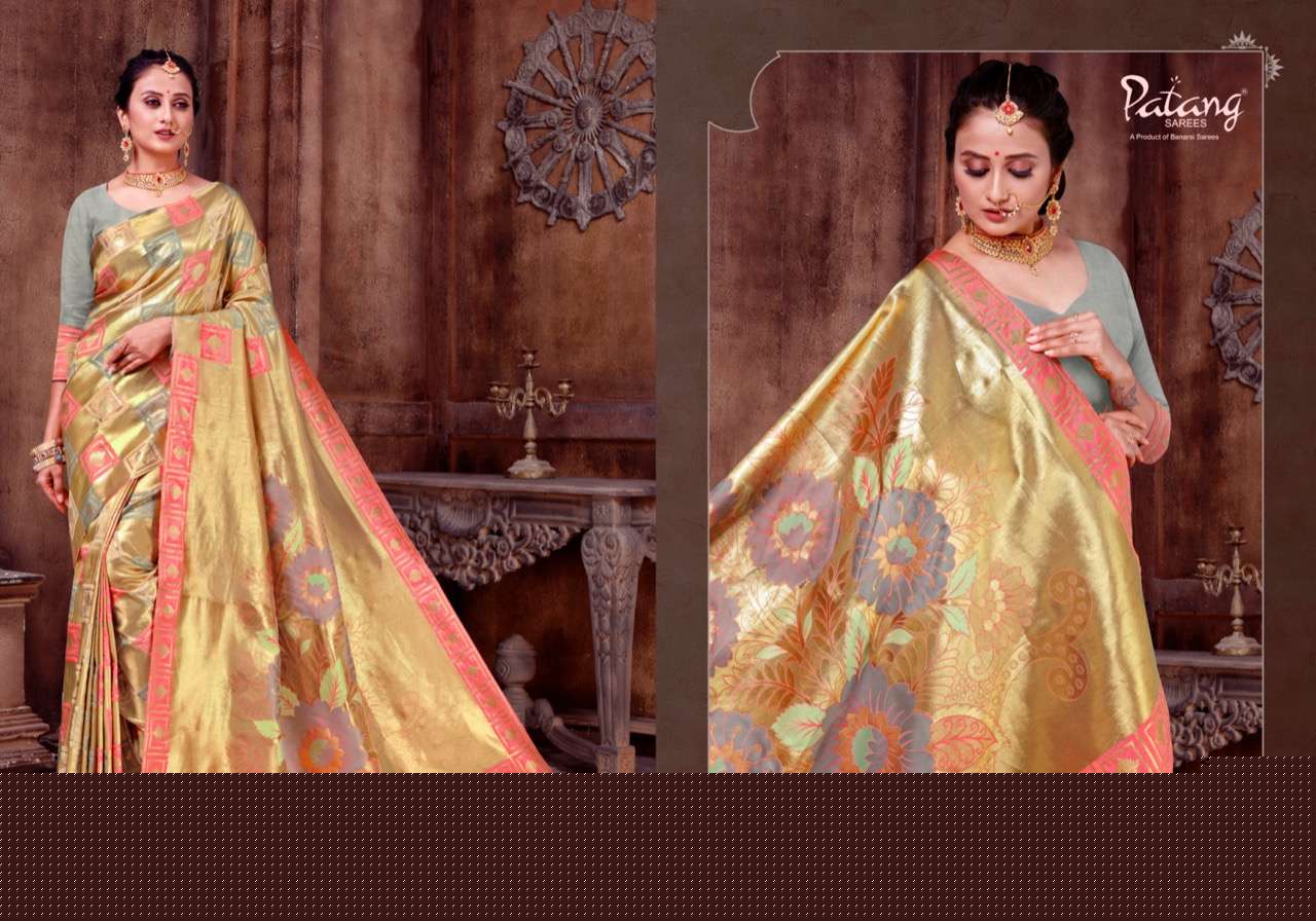 PANCHKANYA BY PATANG SAREES 6511 TO 6519 SERIES INDIAN TRADITIONAL WEAR COLLECTION BEAUTIFUL STYLISH FANCY COLORFUL PARTY WEAR & OCCASIONAL WEAR PURE JARI SAREES AT WHOLESALE PRICE