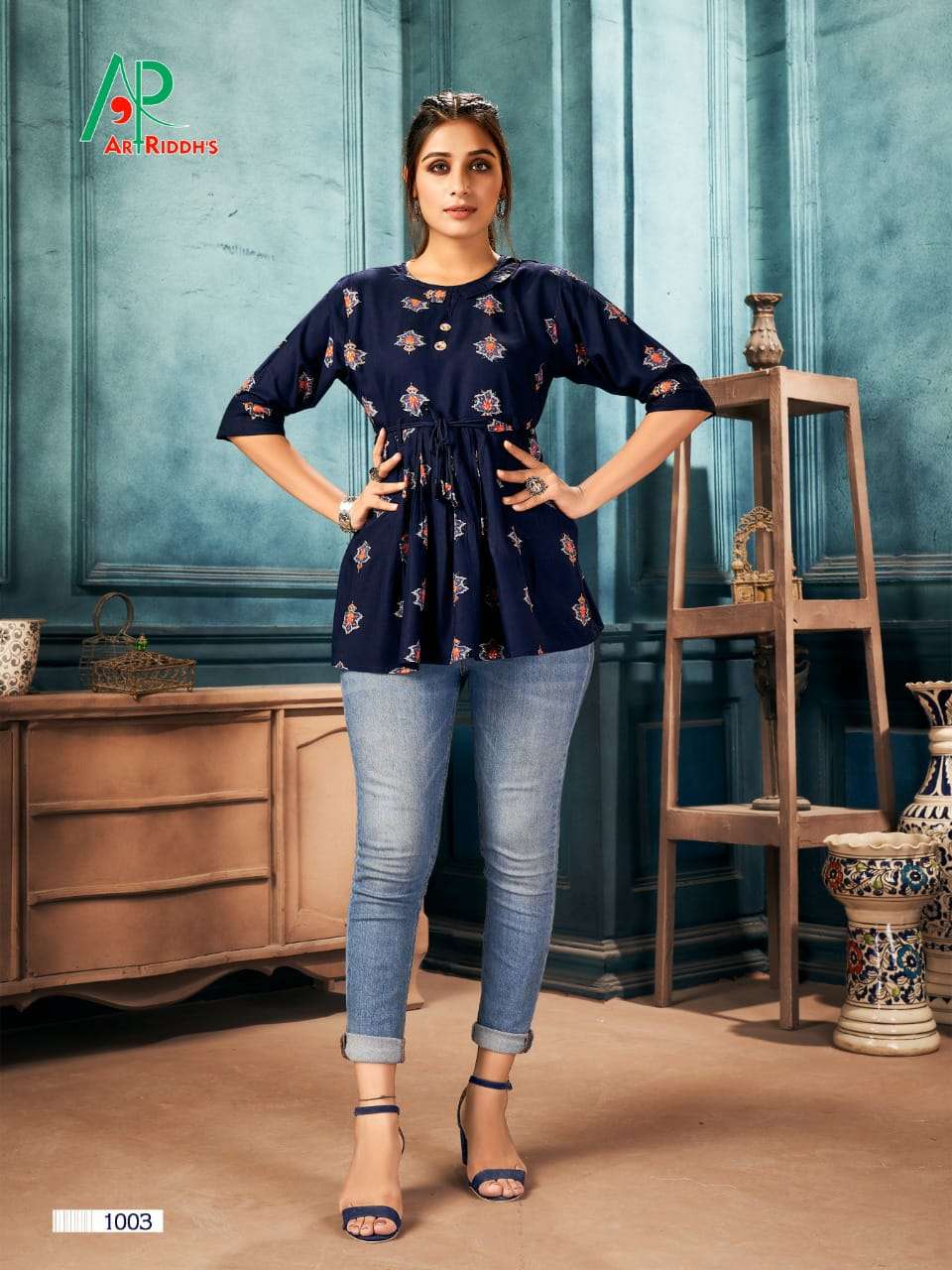 PIGMENT BY ART RIDDHS 1001 TO 1007 SERIES BEAUTIFUL STYLISH FANCY COLORFUL CASUAL WEAR & ETHNIC WEAR RAYON PRINT TOPS AT WHOLESALE PRICE