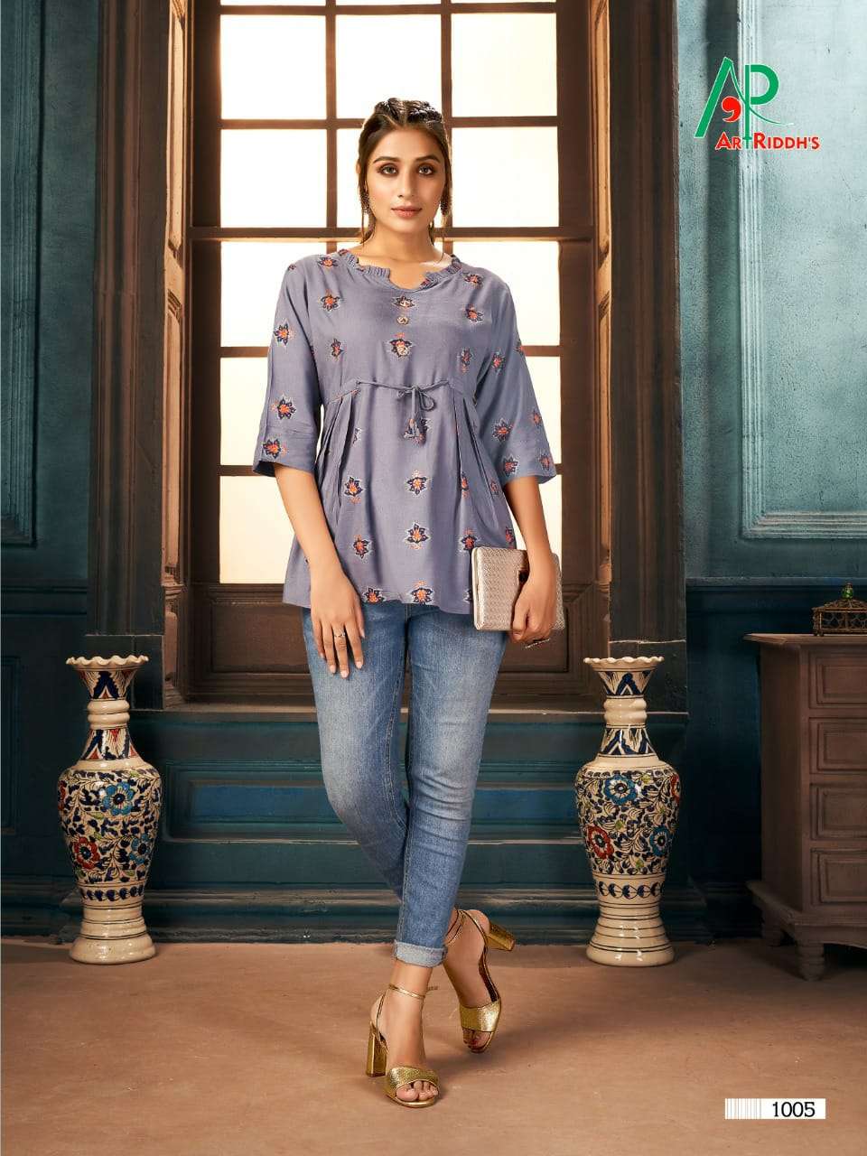 PIGMENT BY ART RIDDHS 1001 TO 1007 SERIES BEAUTIFUL STYLISH FANCY COLORFUL CASUAL WEAR & ETHNIC WEAR RAYON PRINT TOPS AT WHOLESALE PRICE