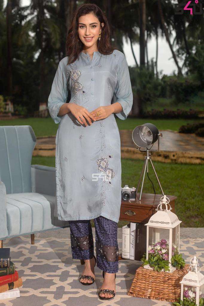 LIME LIGHT BY S4U FASHION 01 TO 07 SERIES DESIGNER STYLISH FANCY COLORFUL BEAUTIFUL PARTY WEAR & ETHNIC WEAR COLLECTION MUSLIN KURTIS WITH BOTTOM AT WHOLESALE PRICE