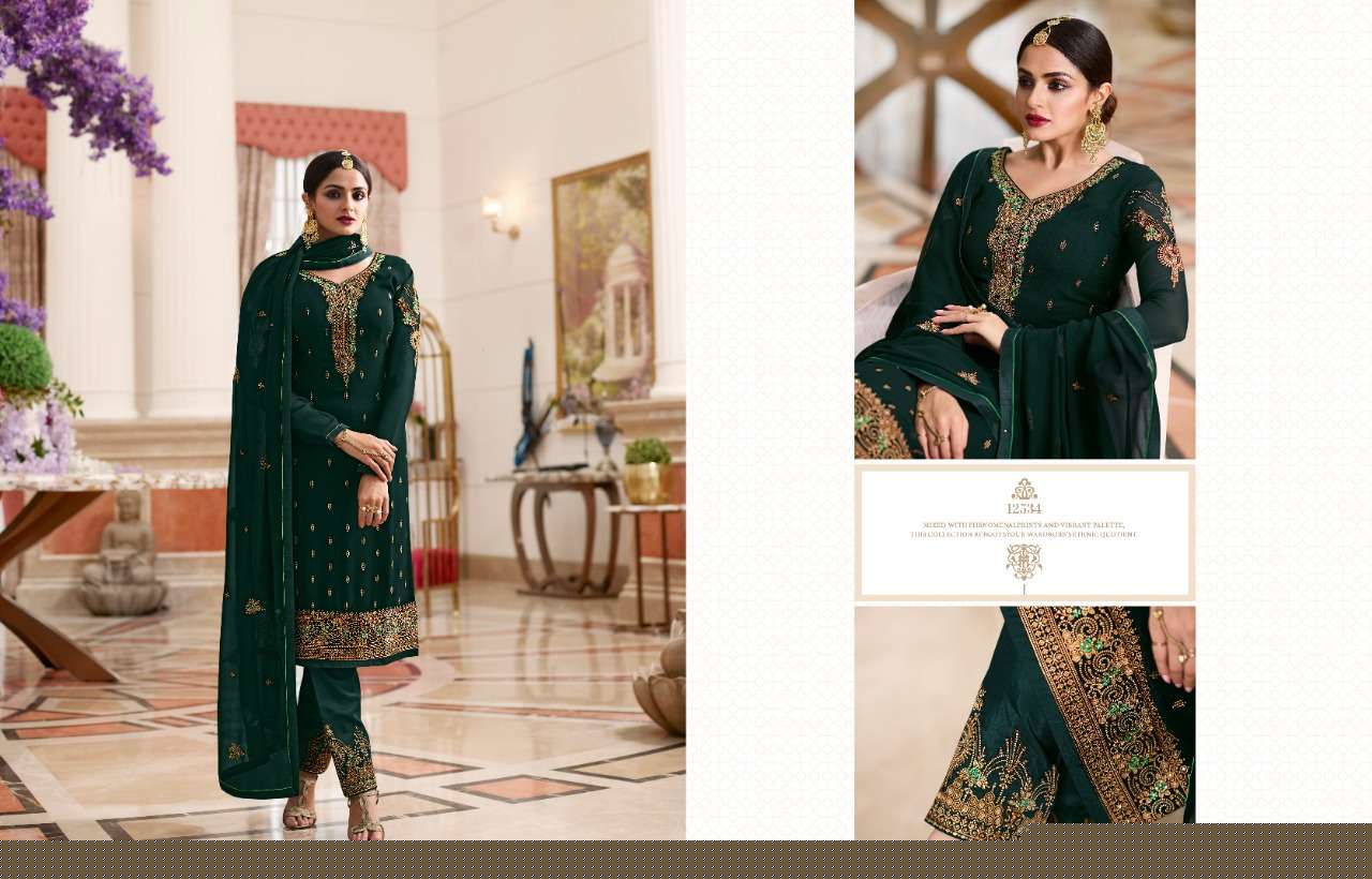 ZISA VOL-68 BY MEERA TRENDZ 12531 TO 12536 SERIES BEAUTIFUL STYLISH SUITS FANCY COLORFUL CASUAL WEAR & ETHNIC WEAR & READY TO WEAR GEORGETTE WITH EMBROIDERY DRESSES AT WHOLESALE PRICE