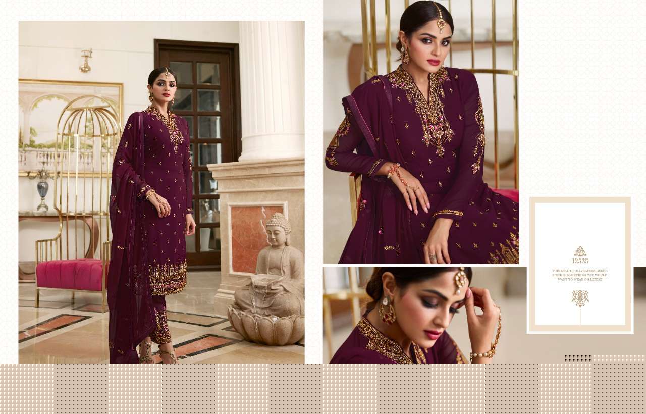 ZISA VOL-68 BY MEERA TRENDZ 12531 TO 12536 SERIES BEAUTIFUL STYLISH SUITS FANCY COLORFUL CASUAL WEAR & ETHNIC WEAR & READY TO WEAR GEORGETTE WITH EMBROIDERY DRESSES AT WHOLESALE PRICE